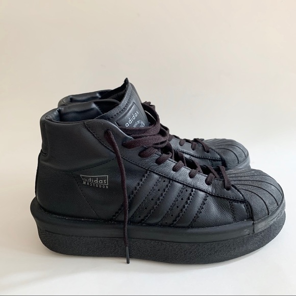 RICK OWENS | ADIDAS MASTODON PRO HIGH TOP LEATHER SNEAKERS HYPEBEAST FW16 - Picture 3 of 17